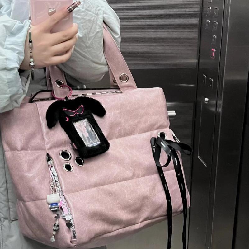 Autumn and winter casual fashion large tote bag 2023 new high-end commuter handbag niche soft leather shoulder bag