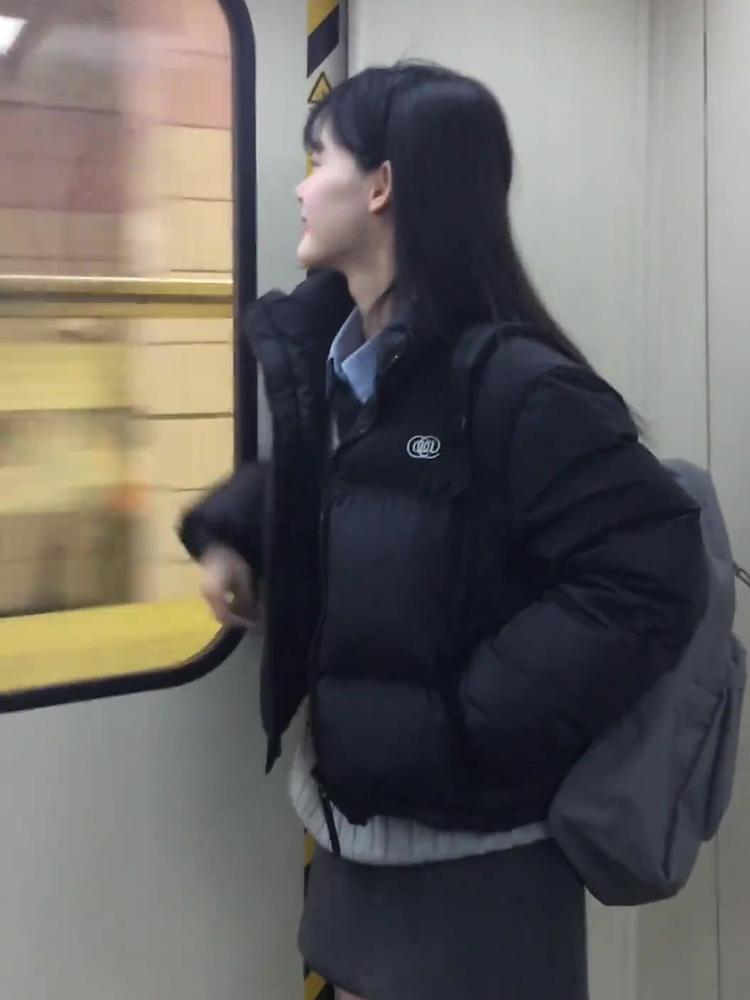 時尚立領短款棉服女冬季新款運動休閒保暖小個子百搭加厚棉服潮流