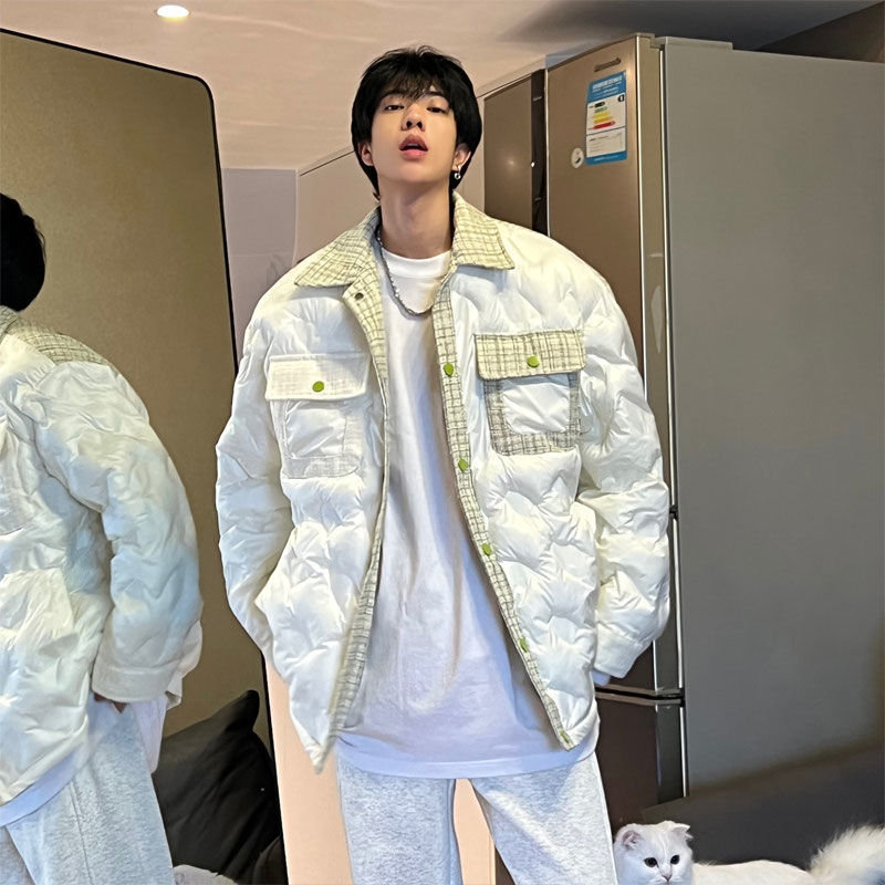 French style small cotton padded jacket for men in winter thickened niche high-end couple cotton padded coat oversize jacket trendy