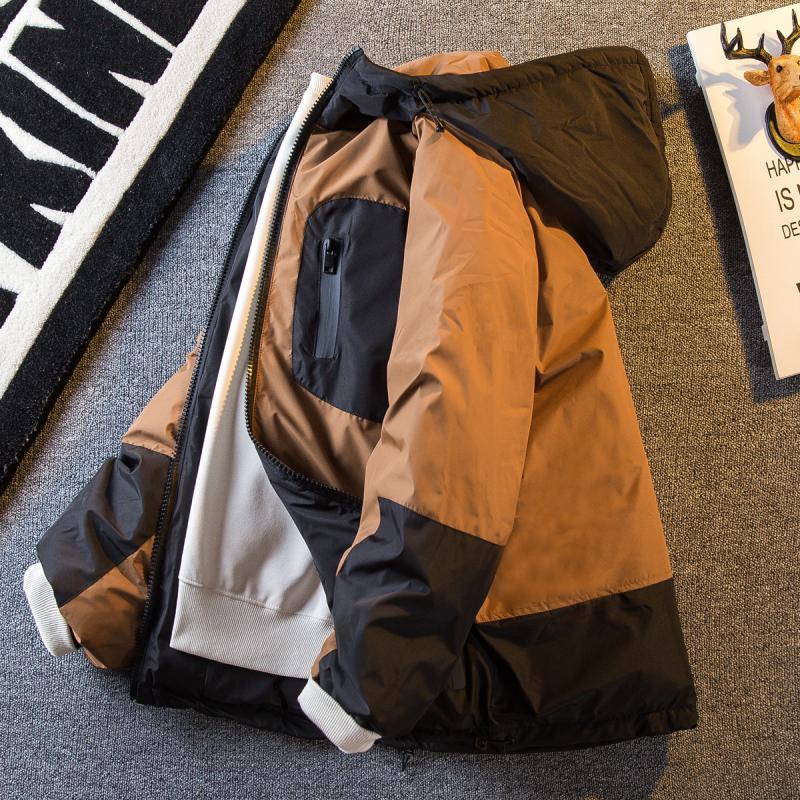 Paul's trendy mountain series outdoor contrasting color splicing cotton jacket men's winter thickened jacket trendy brand workwear cotton jacket