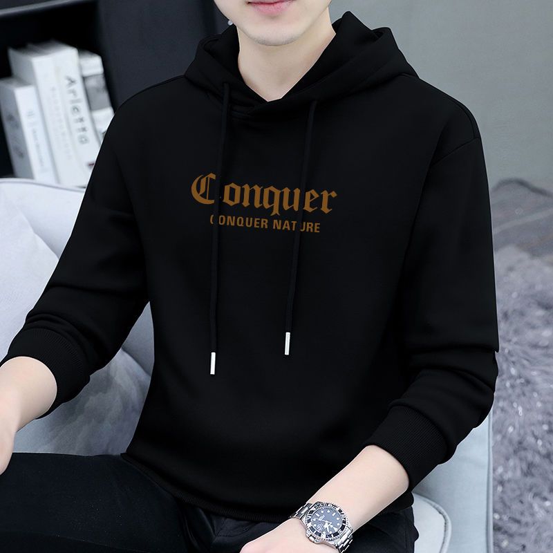 Hooded sweatshirt men's winter new heavyweight trendy brand American retro loose casual hooded jacket for young and middle-aged people