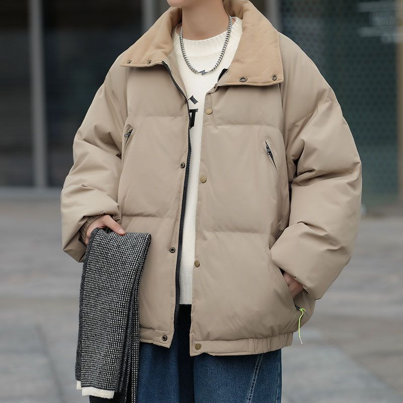 American style workwear cotton coat men's winter trendy brand ins loose thickened casual cotton coat versatile warm bread coat
