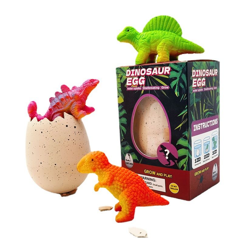Children's educational small dinosaur hatching egg toy, broken shell cartoon dinosaur egg soaked in water, small dinosaur toy that can grow up