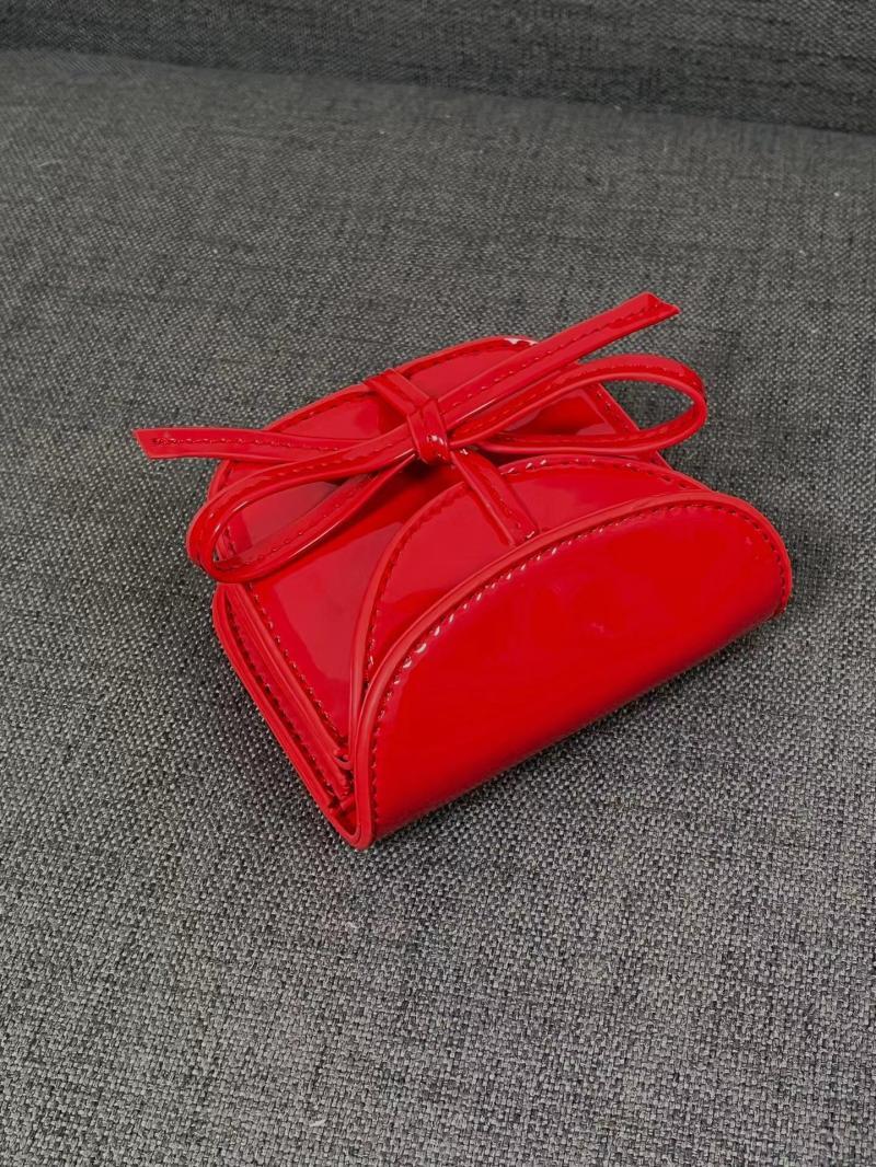 2023mini可爱红色卡包小众蝴蝶结设计感小包包高级质感单肩斜挎包