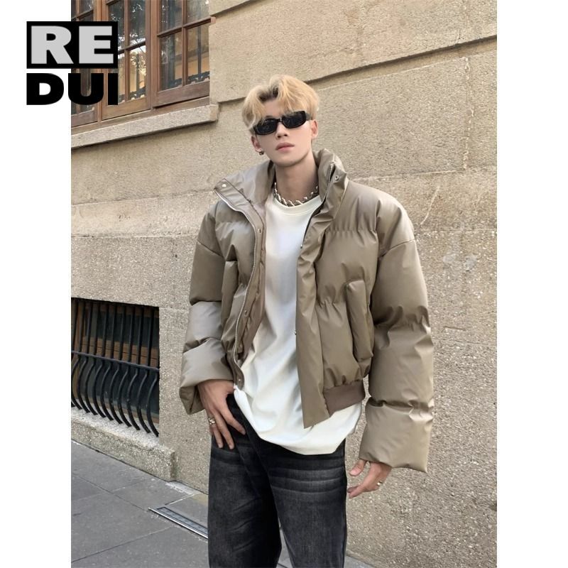 冬季加厚保暖棉服外套男女同款小眾高級感立領棉衣短款麵包服棉襖