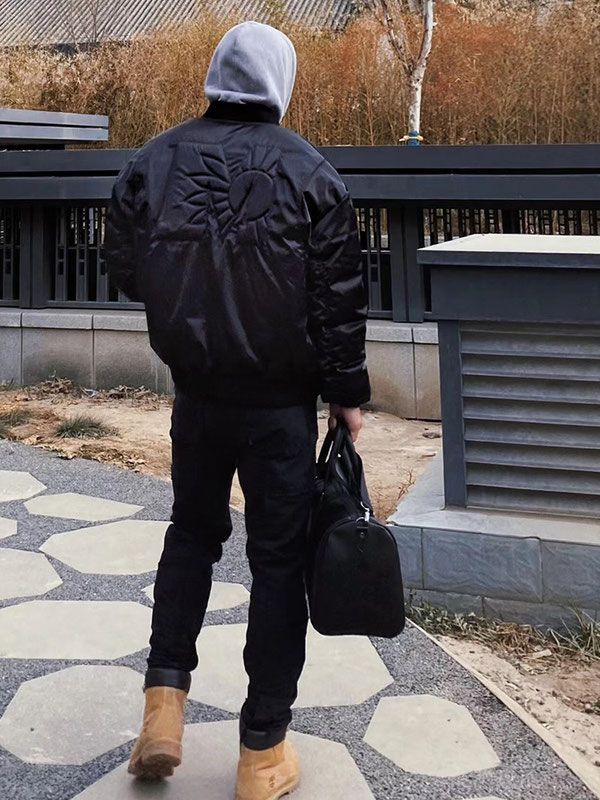 American retro high street baseball thickened warm cotton coat men's MA1 bomber jacket trendy brand cotton coat autumn and winter