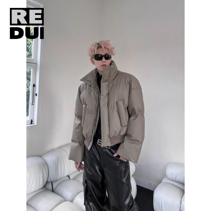 2023秋冬短款加厚棉服外套小眾高級立領保暖麵包服男女百搭棉衣潮