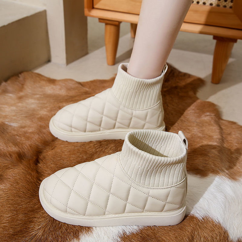 雪地靴女2023年新款时尚厚底冬季加绒加厚外穿防滑保暖东北大棉鞋