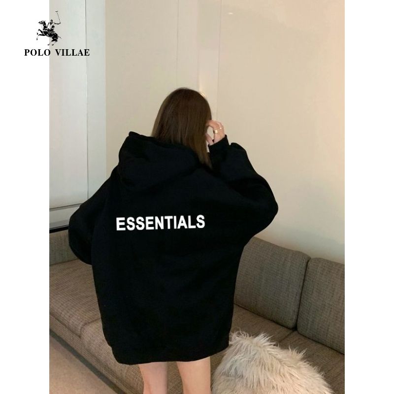 純棉重磅450G銀狐絨連帽衛衣女秋冬季美式國潮牌情侶寬鬆外套女潮