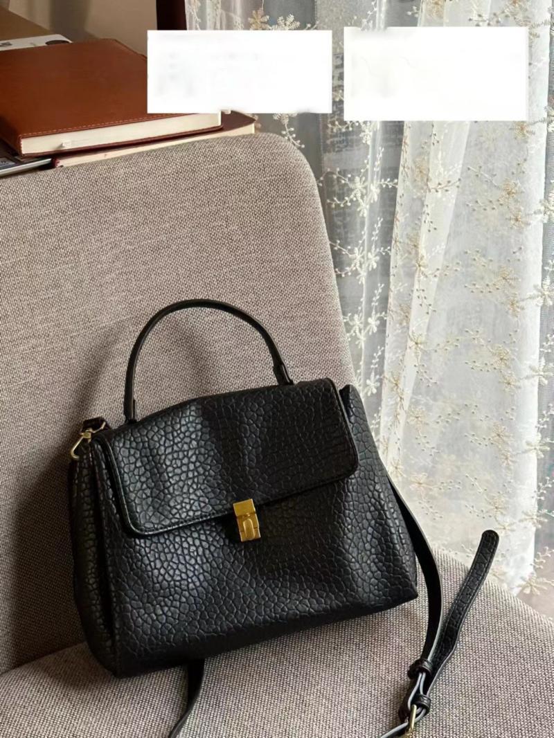New fashionable and versatile handbag, soft leather texture commuter bag, simple litchi pattern one-shoulder crossbody bag, trendy tote bag