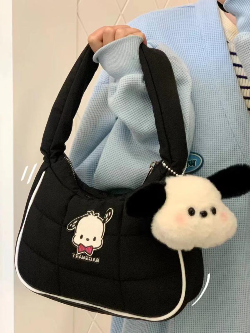 2023 Casual Versatile Underarm Bag Korean New Cute Solid Color Black Handbag Commuting Lightweight Small Square Bag