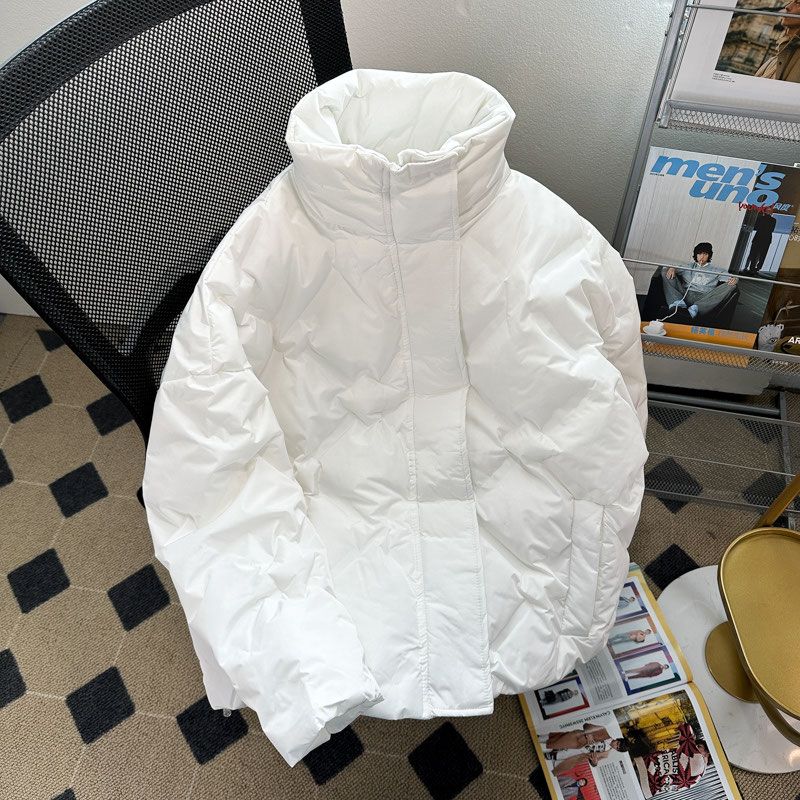 Design sense rhombus cotton coat men's new winter trendy brand thickened versatile cotton coat Japanese loose couple cotton-padded jacket