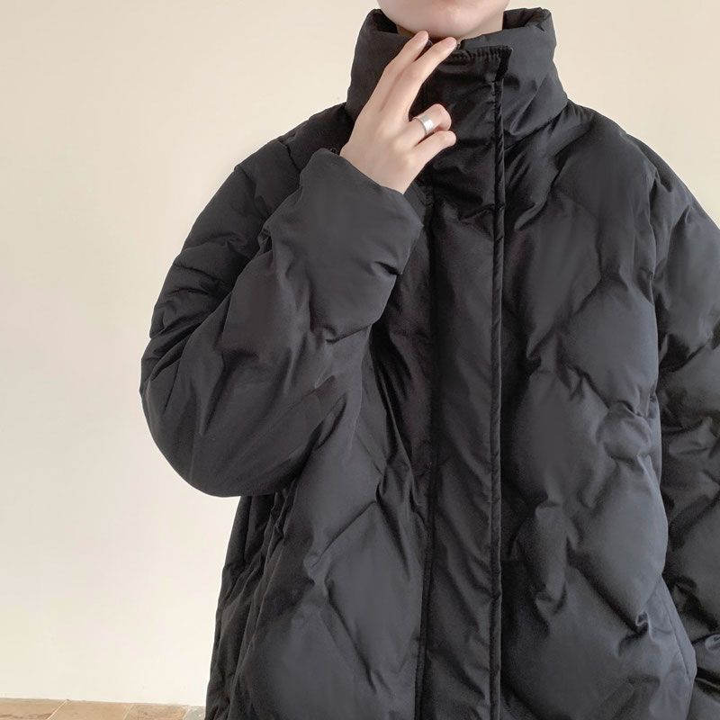 Diamond stand collar men's winter thickened Korean style trendy cotton coats teenagers trendy brand warm cotton jackets