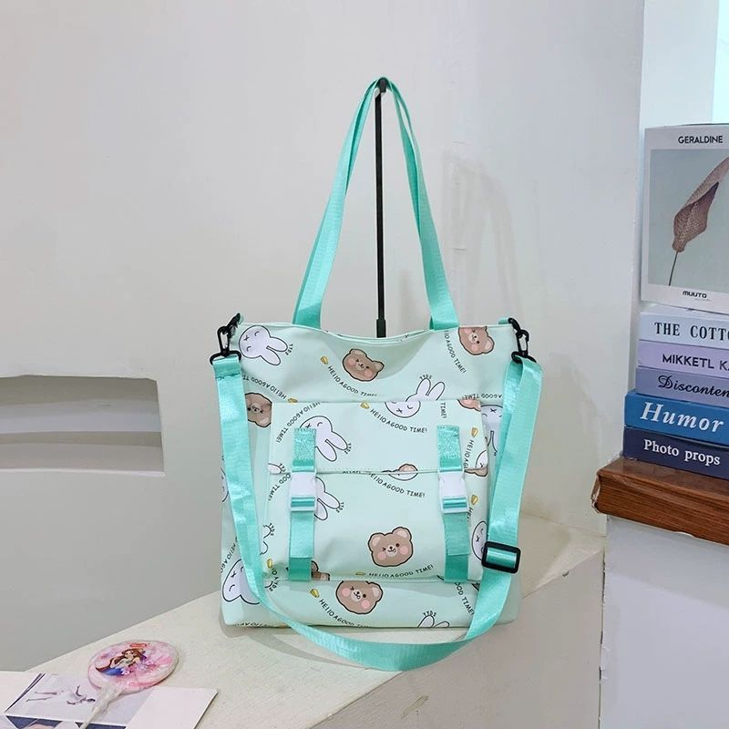 Fashionable and simple student shoulder bag, trendy casual large-capacity lightweight handbag, commuting large-capacity cross-body bag, trendy