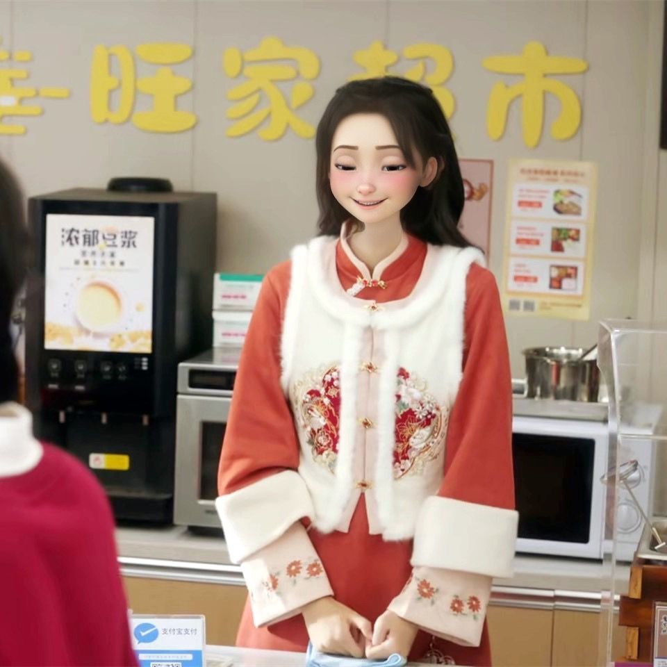 小個子名媛氣質精緻時尚套裝2023冬季新款洋氣溫柔風新年戰袍套裝