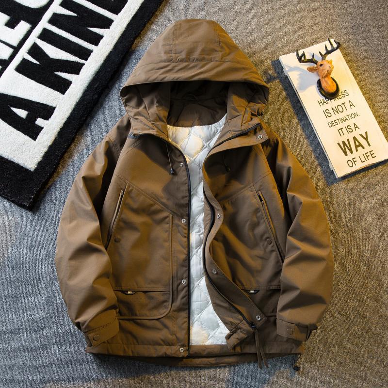 Paul trendy winter thickened outdoor jacket for men in autumn and winter men's warm and windproof work jacket cotton jacket
