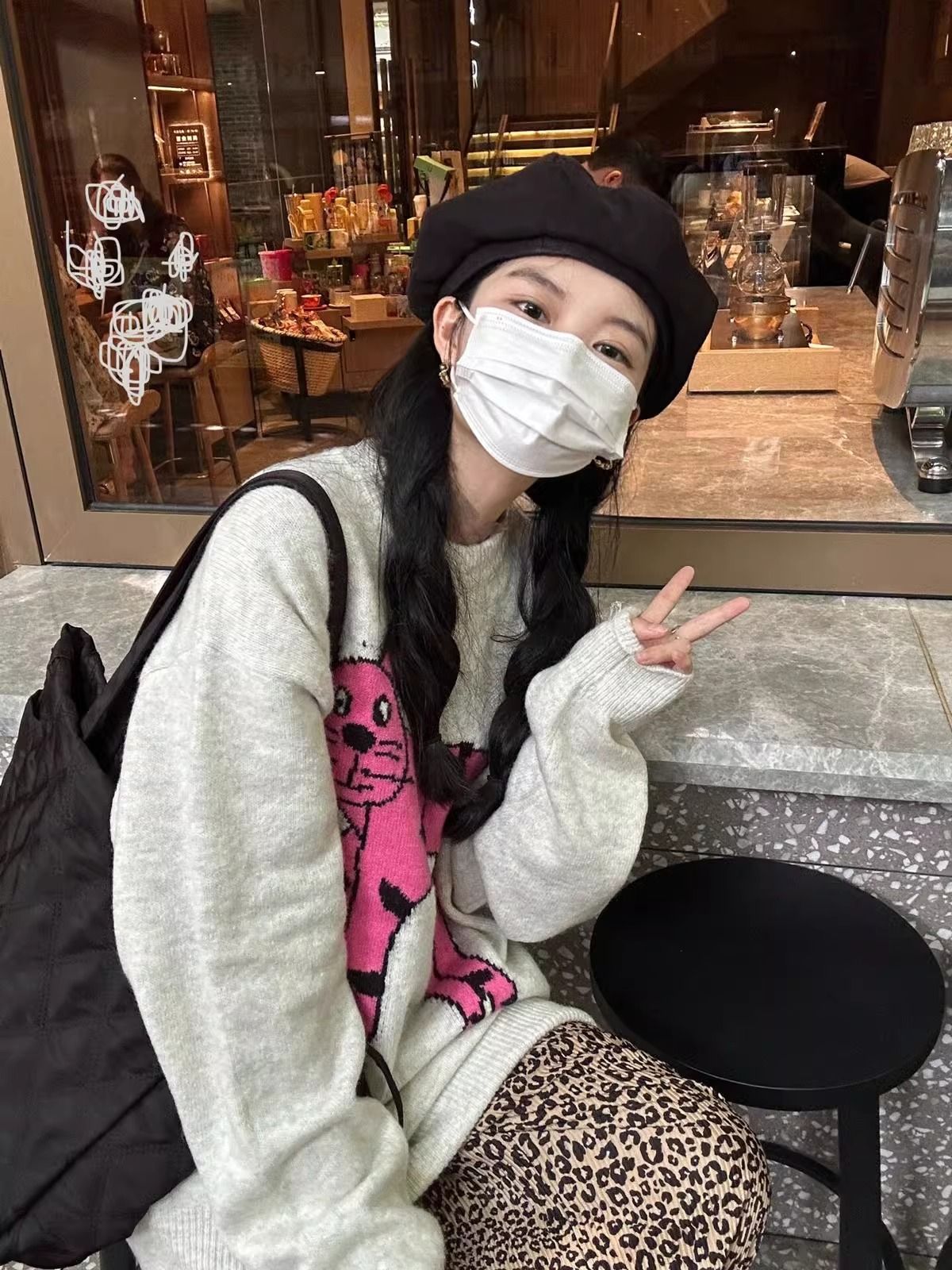 小眾慵懶風毛衣女秋冬oversize設計感套頭針織衫寬鬆美式外穿上衣