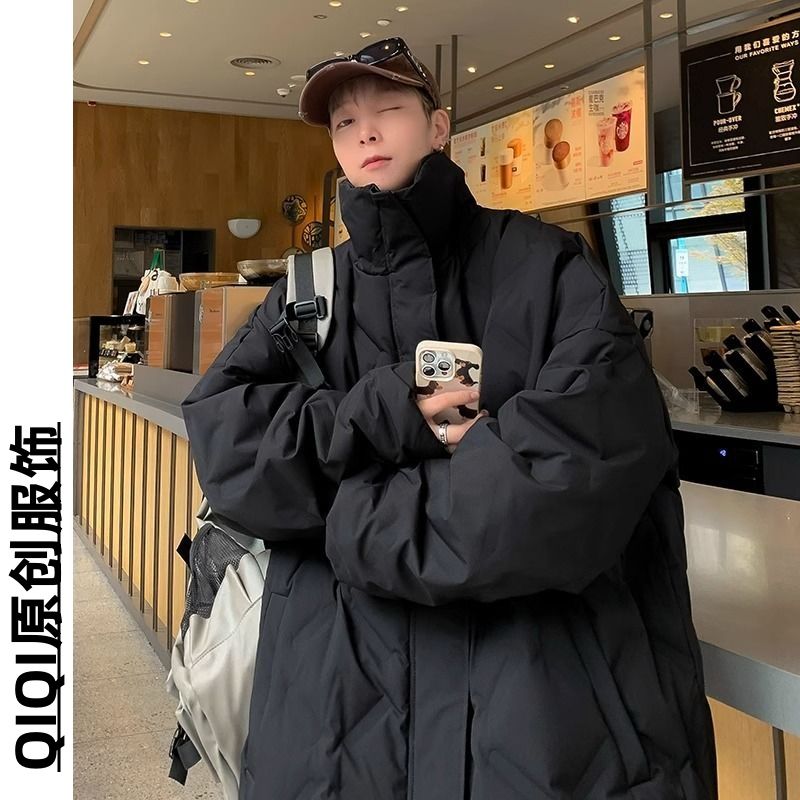 Muszoom港風時尚洋氣立領加厚棉服外套青春潮流秋冬季百搭麵包服