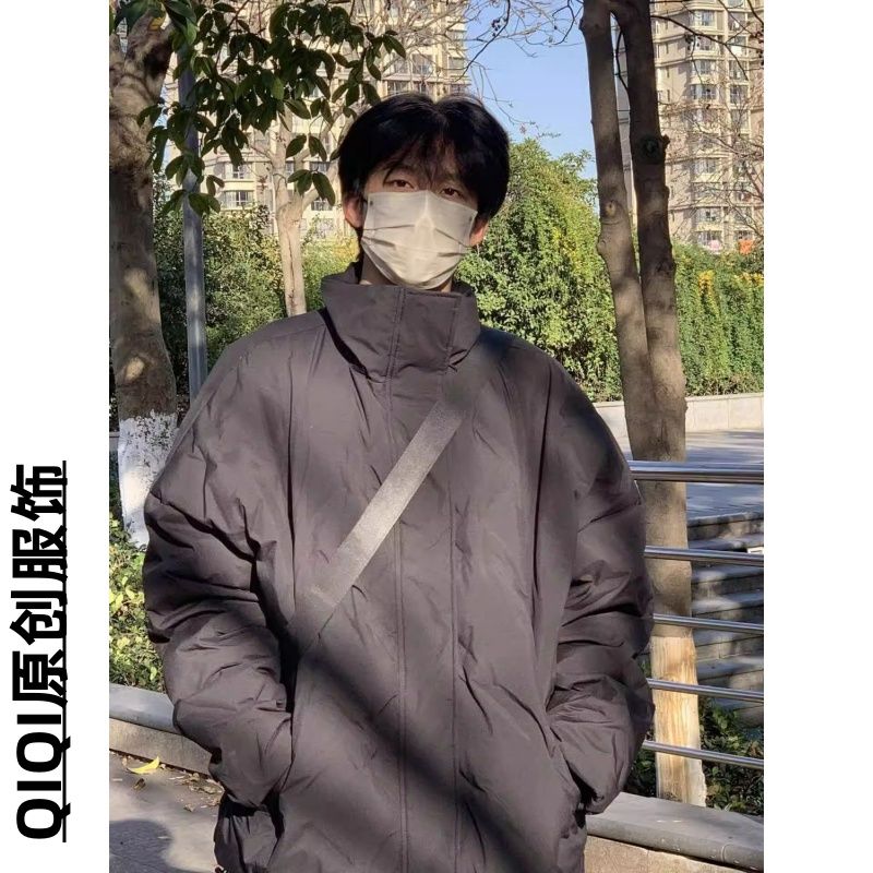 Muszoom港風青春潮流氣質爆款立領加厚棉服外套秋冬學院風麵包服