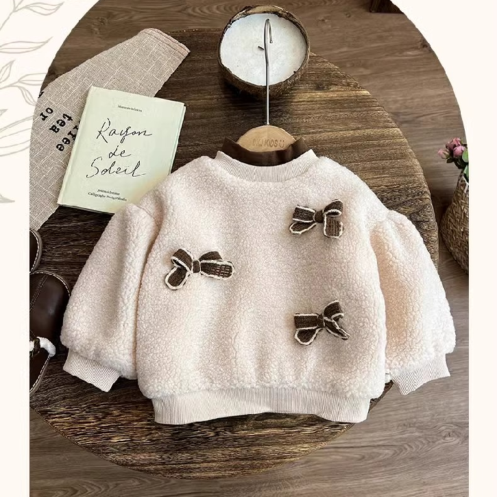 Girls sweatshirt winter  new children's winter clothing baby girl fleece top