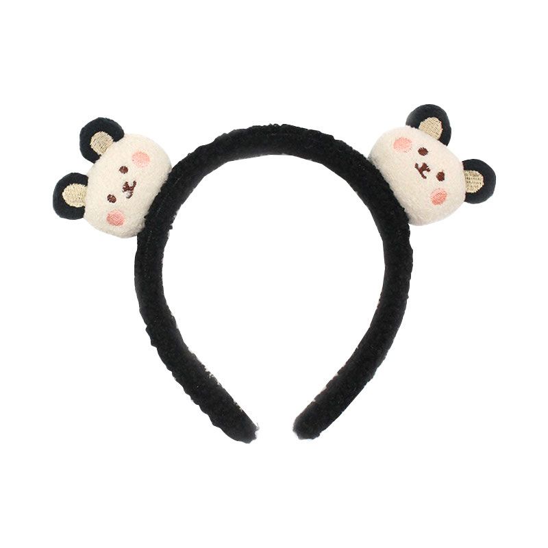 Bear headband for women in autumn and winter Korean cute lamb hair face wash headband internet celebrity makeup press hairpin headband ins
