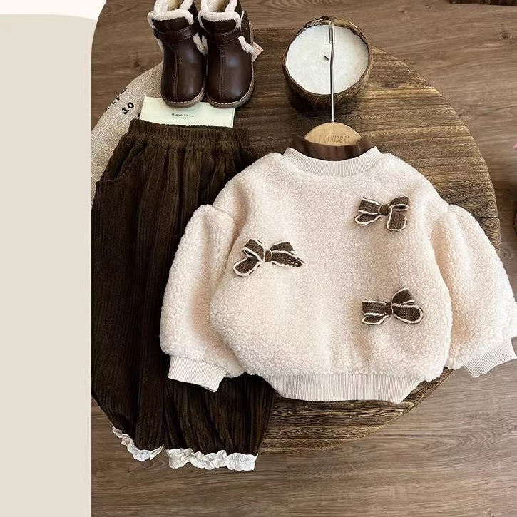 Girls sweatshirt winter  new children's winter clothing baby girl fleece top