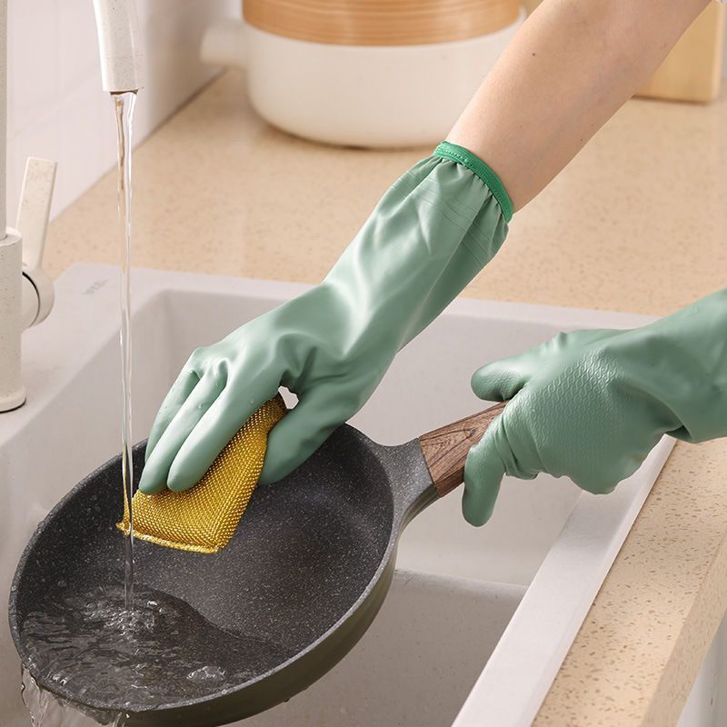 家务手套加绒洗碗加厚保暖耐用防水乳胶橡胶冬季保暖清洁防冻特厚