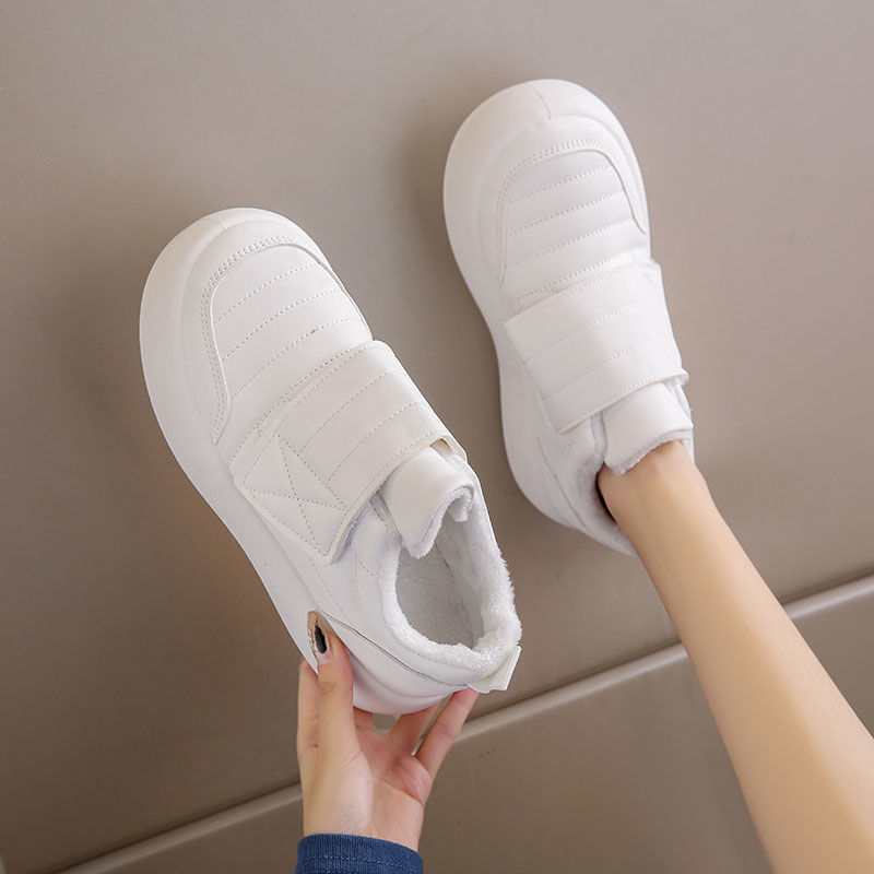 Maternity cotton shoes, women's soft-soled plus velvet casual shoes, winter non-slip outer wear, comfortable slip-on sneakers, fashionable and versatile