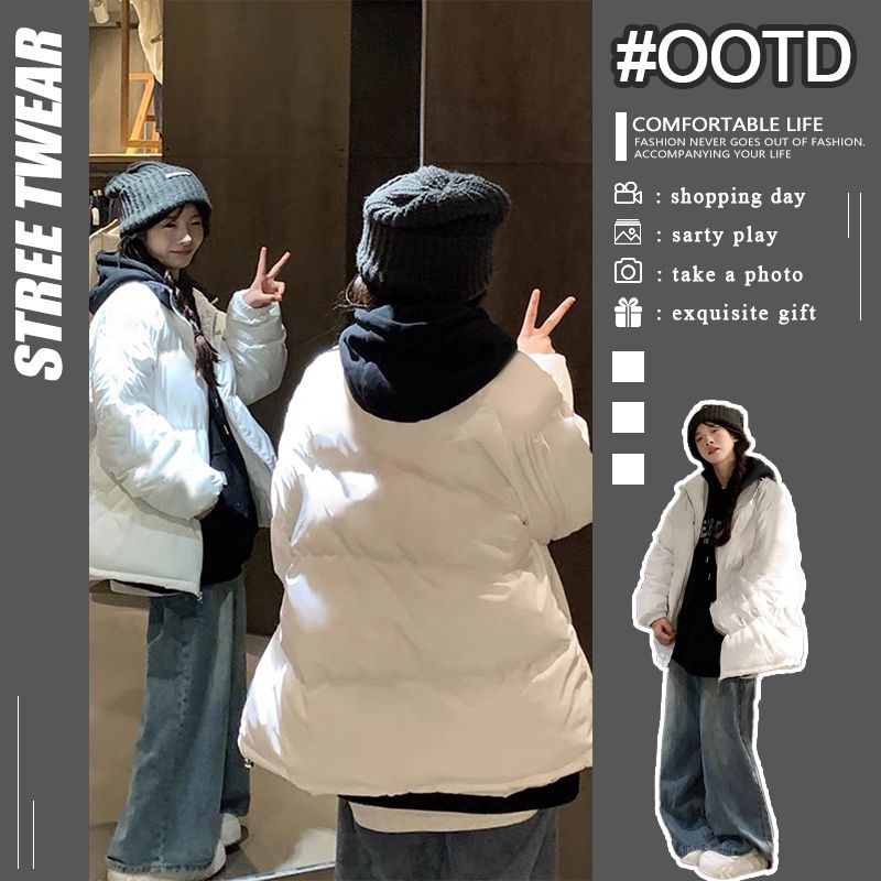 Don’t lose color or ball!  Winter 2023 new American trendy brand warm cotton coat, loose and super good-looking cotton coat