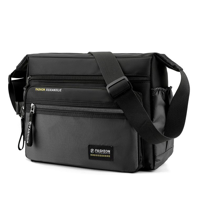 2024 new men's bag large capacity casual crossbody bag waterproof shoulder bag business travel bag multi-pocket messenger bag