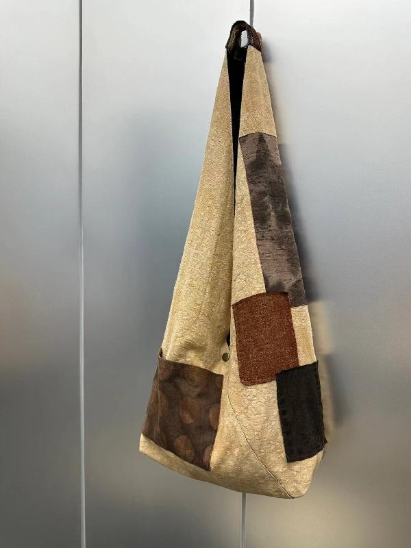 2024 Trendy Old Fashioned Niche Bag Women's New Chinese Canvas Tote Bag Commuting Large Capacity Shoulder Messenger Bag