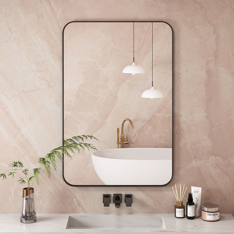 镜子贴墙自粘卫生间浴室镜挂墙式洗面台化妆镜洗手间免打孔梳妆镜