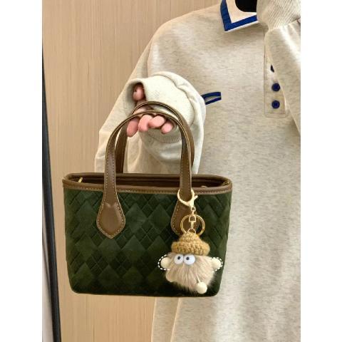 New niche unique design small bag fashion handbag rhombus casual texture commuter shoulder bag crossbody bag