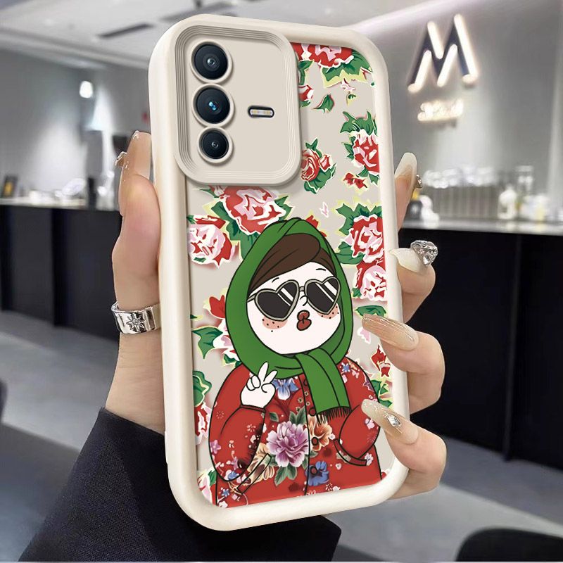 Northeast village girl suitable for vivoS12 mobile phone case s12pro Chinese style silicone personalized soft anti-fall all-inclusive internet celebrity