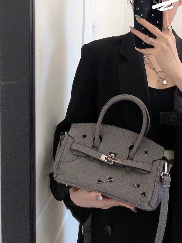 Unique specially designed handbag 2024 new trendy cool Kelly bag niche denim versatile crossbody bag