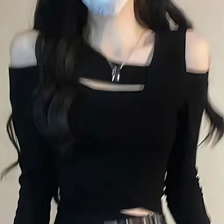 純欲風短款長袖打底衫女設計感小眾美式甜辣妹修身不規則別致上衣