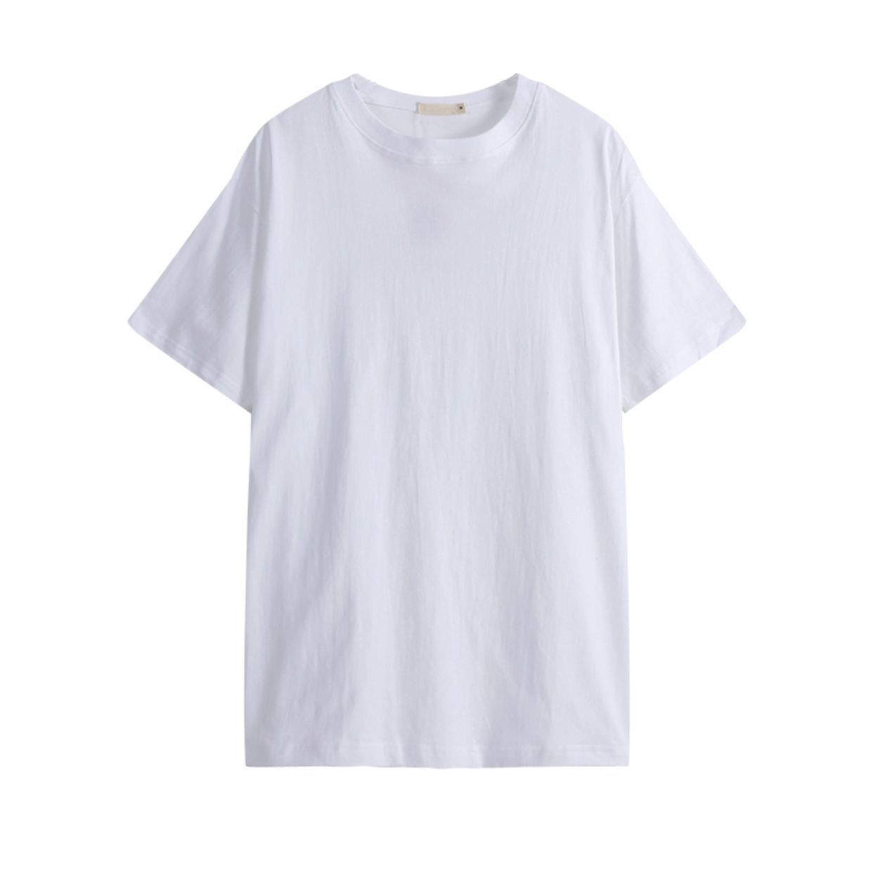 纯棉白色短袖t恤女夏季2024新款基础款休闲宽松半截袖体恤衫上衣