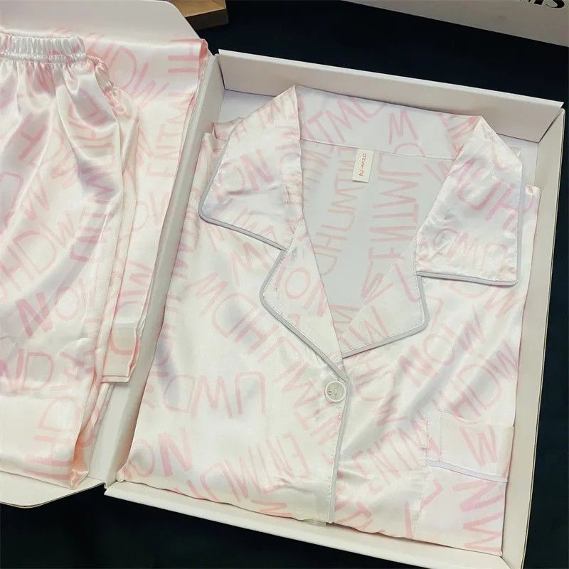 冰絲睡衣女春秋季長袖薄款高級感新款仿真絲網紅風夏天家居服套裝