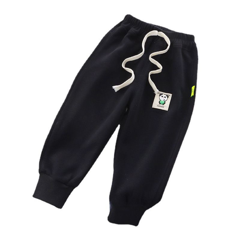 Children's sports pants, spring and autumn sweatpants, boys' pants, girls' casual pants, modern style loose threaded cuff long pants