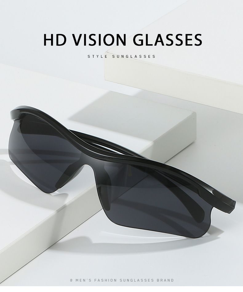Windproof Skiing Goggles One-piece Silver Sports Sunglasses Trendy_voghion.com