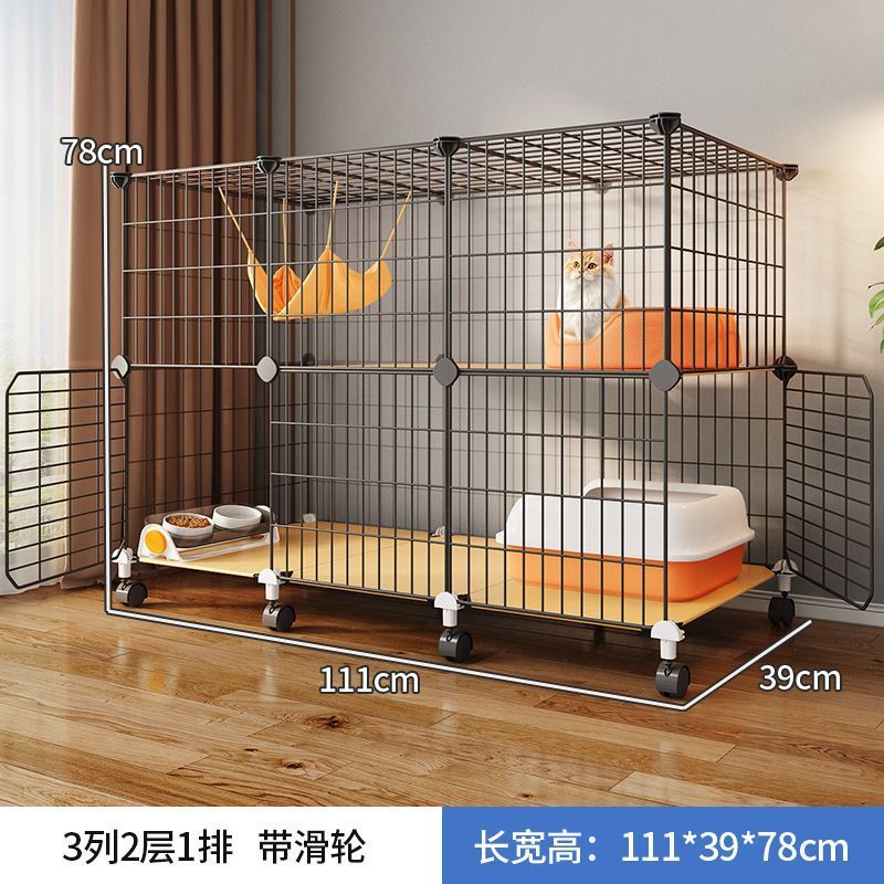猫笼子家用室内双层不占地大空间厕所猫窝一体猫咪屋舍别墅猫空笼