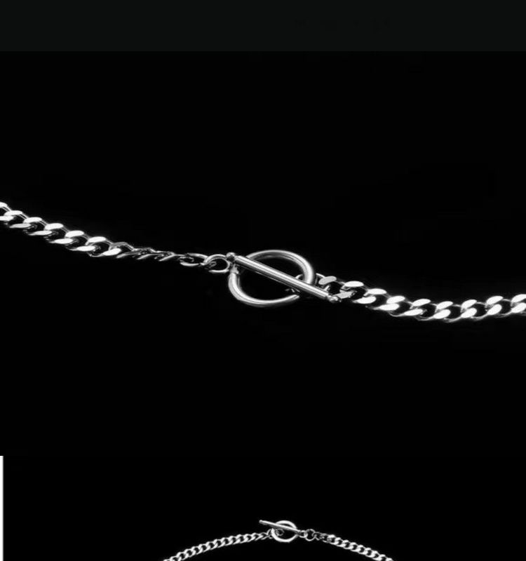 2024 New OT Buckle Hexagonal Matrix Men's Necklace Pendant Trendy Brand Hip Hop Titanium Steel Unisex Accessories_voghion.com