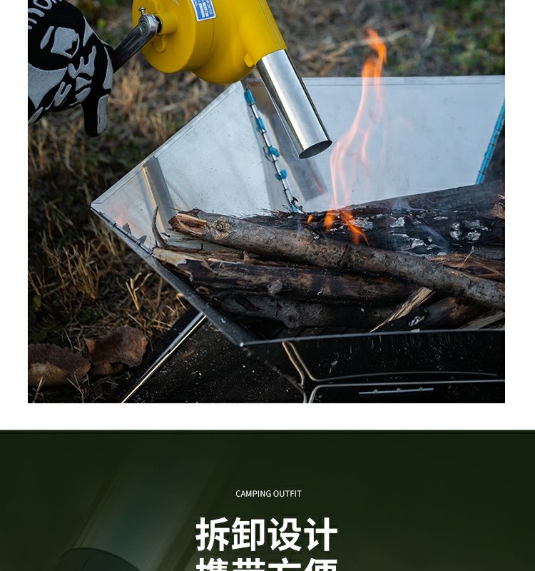 Hand Crank Fan Blower Handheld Small Charcoal Fire Starter For Camping And Outdoor Activities_voghion.com