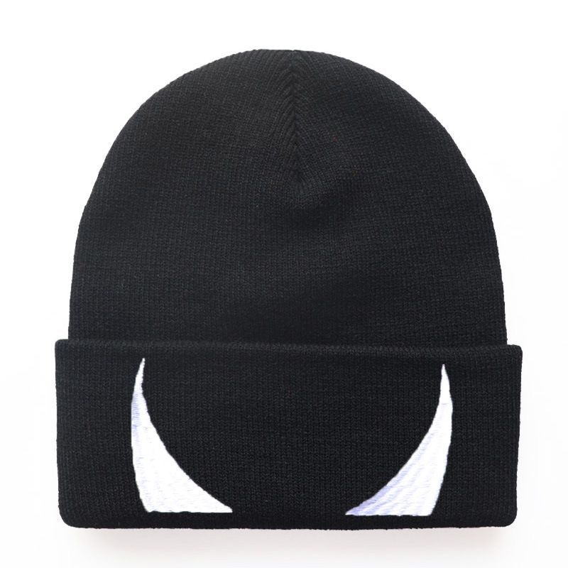 Unisex-Pullover mit Teufelshorn-Stickerei für Herbst und Winter, ideal für Studenten, warme Hip-Hop-Mütze_voghion.com