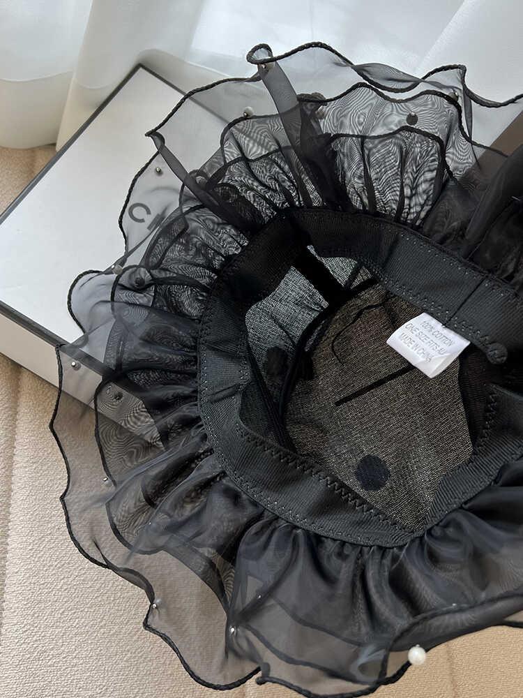 Pearl Small Edge Fisherman's Hat Children Travel Photo Shade Summer Thin Mesh Wave Breathable Basin Hat Tide_voghion.com