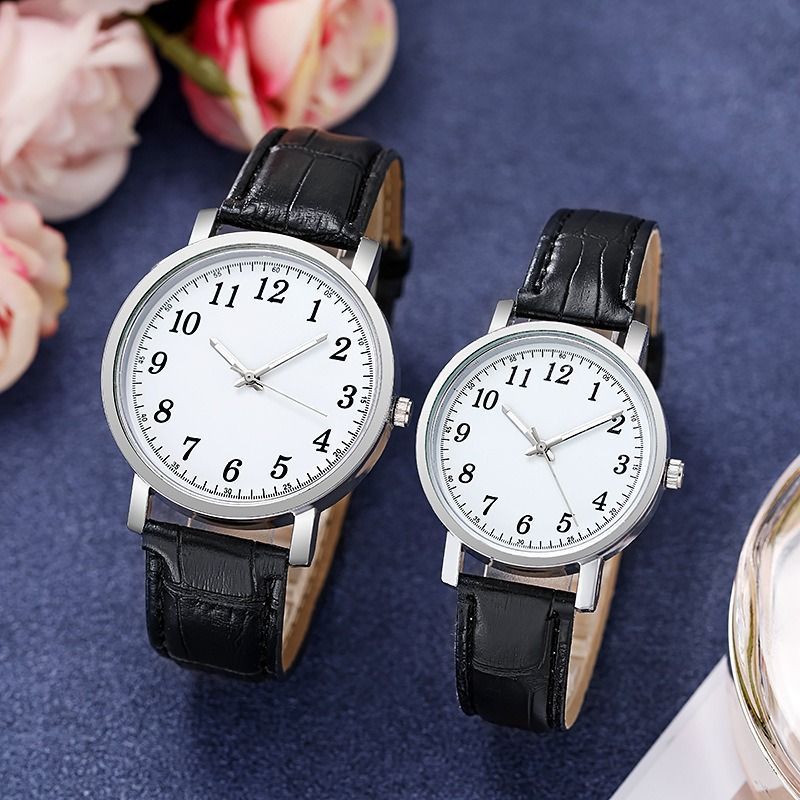 Men's Minimalist Quartz Watch With Digital Markers For Couples_voghion.com