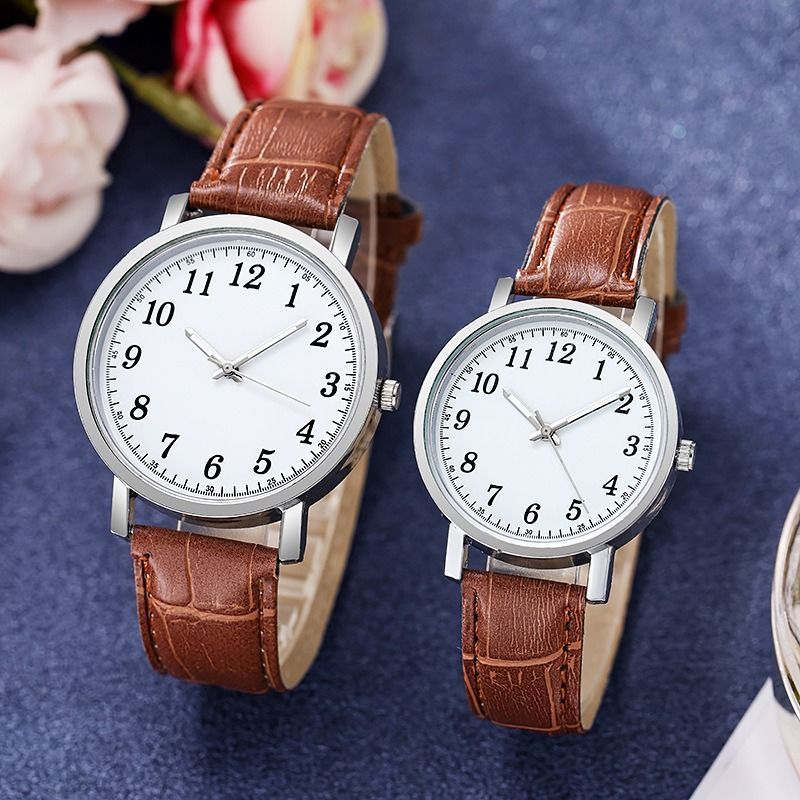 Men's Minimalist Quartz Watch With Digital Markers For Couples_voghion.com