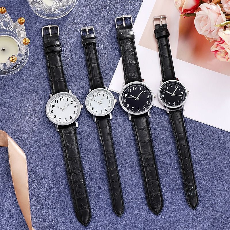 Men's Minimalist Quartz Watch With Digital Markers For Couples_voghion.com