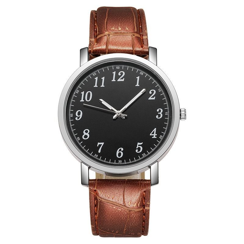 Men's Minimalist Quartz Watch With Digital Markers For Couples_voghion.com