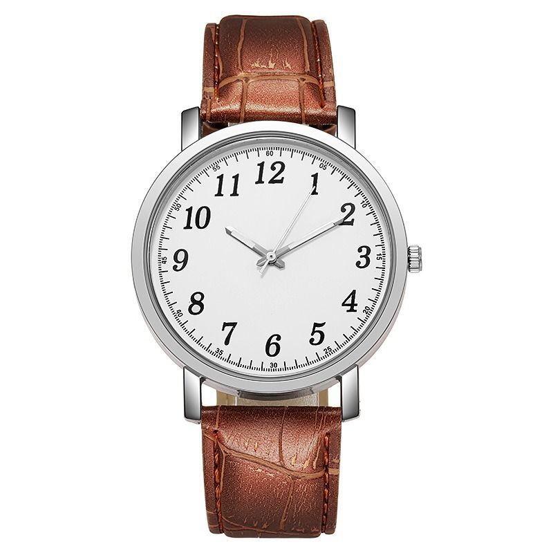 Men's Minimalist Quartz Watch With Digital Markers For Couples_voghion.com